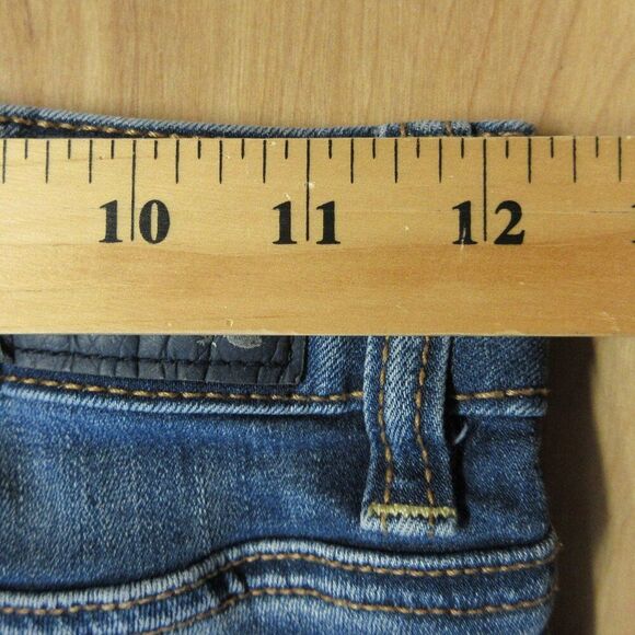 AMERICAN EAGLE Hi-Rise Shortie Womens Size 0 Frayed Hem Ripped Denim Jean Shorts - Picture 15 of 16